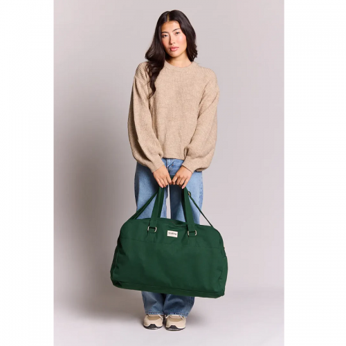 SAC DE VOYAGE YVES COTON BIO VERT SAPIN - HINDBAG - LE MOUTON A 3 PATTES - 1