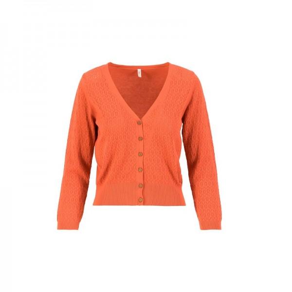 CARDIGAN SWEET PETITE TERRACOTTA COTON BIO - BLUTSGESCHWISTER - LE MOUTON A 3 PATTES - 4