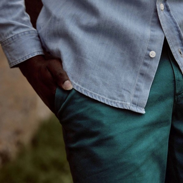 PANTALON CHINO BRIX VERT - FAGUO