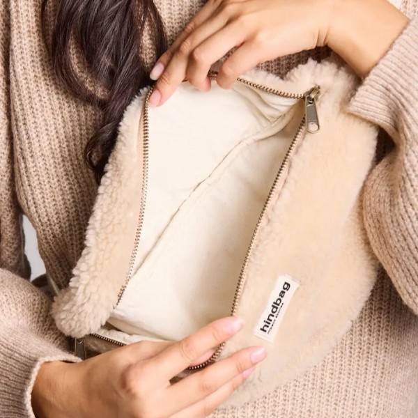 SAC BANANE OLIVIA RECYCLEE TEDDY - HINDBAG - LE MOUTON A 3 PATTES - 2