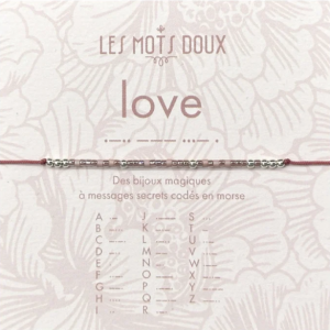BRACELET LIEN MORSE LOVE ARGENT - LES MOTS DOUX - LE MOUTON A 3 PATTES - 1