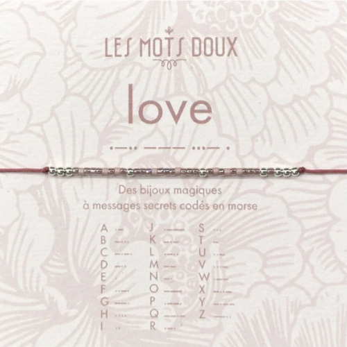 BRACELET LIEN MORSE LOVE ARGENT - LES MOTS DOUX - LE MOUTON A 3 PATTES - 1