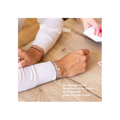 BRACELET LIEN CODE MORSE MAGIE OR - LES MOTS DOUX - LE MOUTON A 3 PATTES - 3