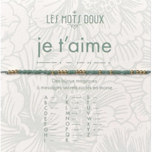 BRACELET LIEN CODE MORSE JE T'AIME OR - LES MOTS DOUX - LE MOUTON A 3 PATTES - 1
