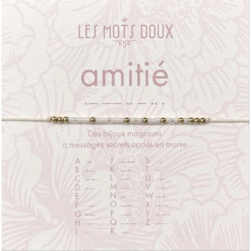BRACELET LIEN CODE MORSE AMITIE OR - LES MOTS DOUX - LE MOUTON A 3 PATTES - 1