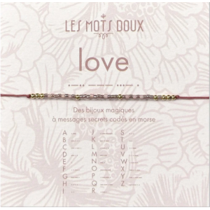 BRACELET LIEN CODE MORSE LOVE OR - LES MOTS DOUX - LE MOUTON A 3 PATTES - 1