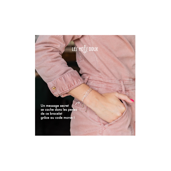 BRACELET LIEN CODE MORSE LOVE OR - LES MOTS DOUX - LE MOUTON A 3 PATTES - 3