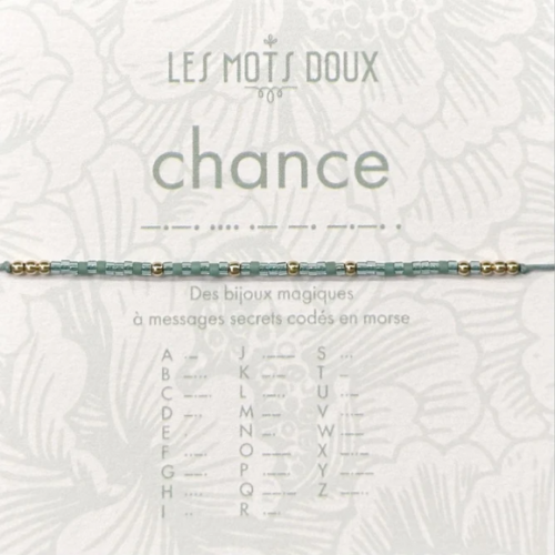 BRACELET LIEN CODE MORSE CHANCE OR - LES MOTS DOUX - LE MOUTON A 3 PATTES - 1