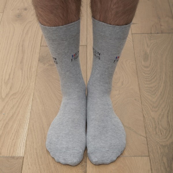 CHAUSSETTES MI HAUTES GRISES CHINEES