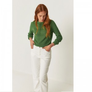 PANTALON ANIA DENIM DROIT COTON BIO BLANC - SKFK - LE MOUTON A 3 PATTES - 1 2