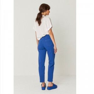 PANTALON ANIA DENIM DROIT COTON BIO BLEU INDIGO - SKFK - LE MOUTON A 3 PATTES - 1 2