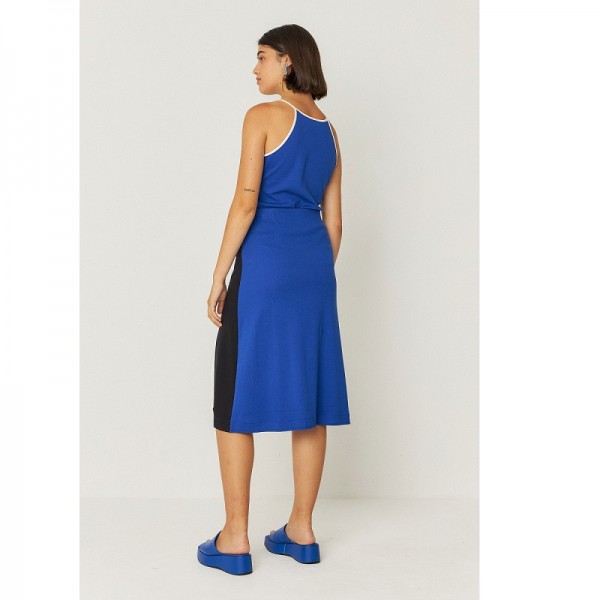 JUPE BAIZA DROITE EN COTON BIO BLEU INDIGO - SKFK - LE MOUTON A 3 PATTES - 2