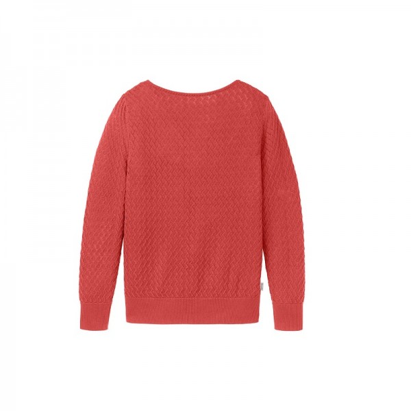 PULL TRICOT AJOURE COTON BIO CORAIL - TRANQUILLO - LE MOUTON A 3 PATTES - 4