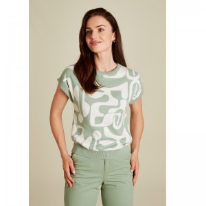 PULL TRICOT MANCHES COURTES COTON BIO BLEU GRIS - TRANQUILLO - LE MOUTON A 3 PATTES - 1