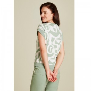 PULL TRICOT MANCHES COURTES COTON BIO BLEU GRIS - TRANQUILLO - LE MOUTON A 3 PATTES - 1 2