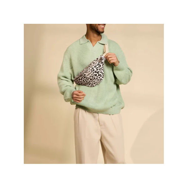 SAC BANANE OLIVIA LEOPARD BEIGE -...