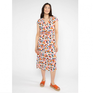 ROBE FLUIDE ECOVERO IMPRIME ESCALIERS VERS LE SOLEIL - BLUTSGESCHWISTER - LE MOUTON A 3 PATTES - 1