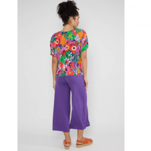 HAUT BOHEME FLUIDE EN ECOVERO IMPIRME FLEURS COLOREES - BLUTSGESCHWISTER - LE MOUTON A 3 PATTES - 1 2