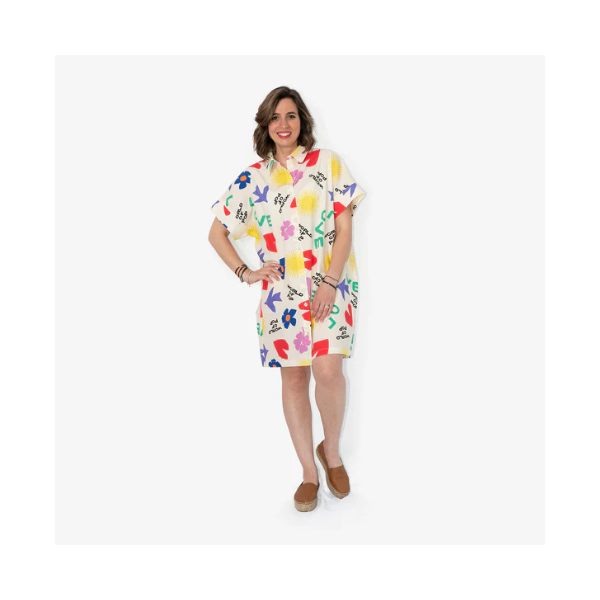 ROBE CHEMISE SYMBOLS - WORLD OF POP - LE MOUTON A 3 PATTES - 1