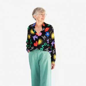 CHEMISE BLACK SYMBOLS NOIRE ECOVISCOSE - WORLD OF POP - LE MOUTON A 3 PATTES