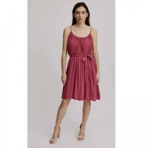 ROBE BRETELLES FLUIDE ECOVERO FROISSEE VIEUX ROSE - TRANQUILLO - LE MOUTON A 3 PATTES - 1