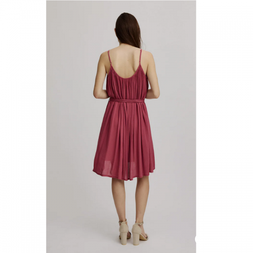 ROBE BRETELLES FLUIDE ECOVERO FROISSEE VIEUX ROSE - TRANQUILLO - LE MOUTON A 3 PATTES - 2