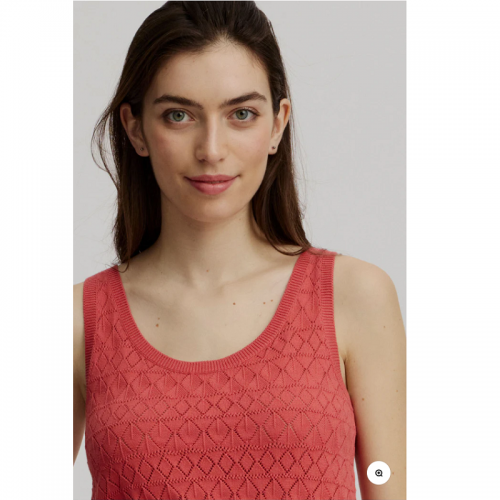 DEBARDEUR EN TRICOT DE COTON BIO AJOURE CORAIL - TRANQUILLO - LE MOUTON A 3 PATTES - 4