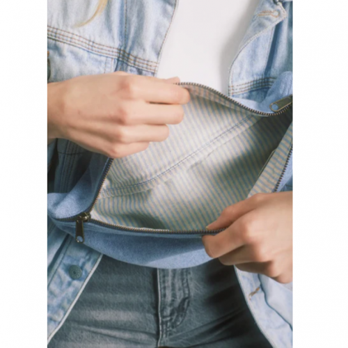 SAC BANANE OLIVIA COTON BIO DENIM BLEU - HINDBAG - LE MOUTON A 3 PATTES - 2