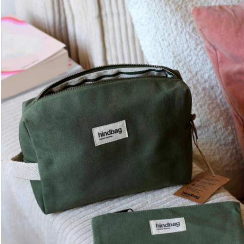 TROUSSE DE TOILETTE LEON COTON BIO OLIVE - HINDBAG - LE MOUTON A 3 PATTES - 2