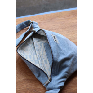 SAC BANANE SASHA COTON BIO DENIM BLEU - HINDBAG - LE MOUTON A 3 PATTES - 1 2