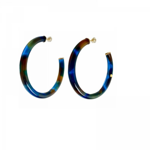 CREOLES EPAISSES - IZUMI BLEU - BIJOUX KOCHER - LE MOUTON A 3 PATTES 1