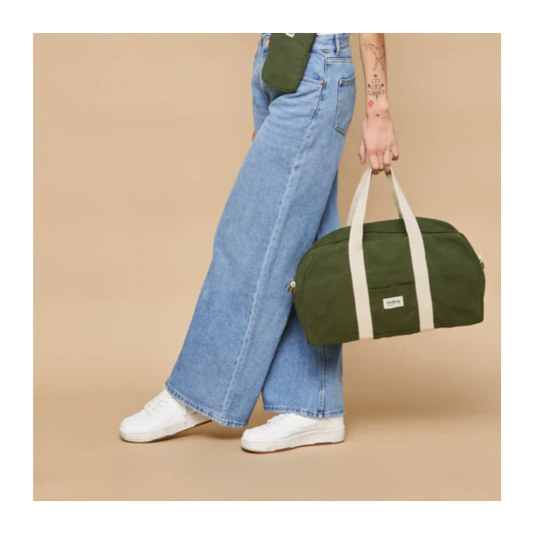 SAC BOWLING CHARLIE COTON BIO OLIVE - HINDBAG - LE MOUTON A 3 PATTES - 1