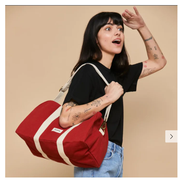 SAC BOWLING CHARLIE COTON BIO TERRACOTTA - HINDBAG - LE MOUTON A 3 PATTES - 1