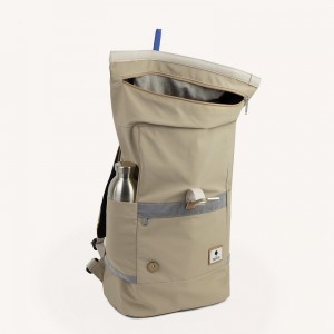 SAC A DOS CYCLING BEIGE POLYESTER RECYCLE - FAGUO - LE MOUTON A 3 PATTES - 1 2