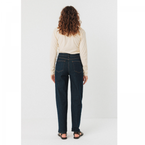 PANTALON ANIA DENIM DROIT COTON BIO DARK BLUE - SKFK - LE MOUTON A 3 PATTES - 1 2