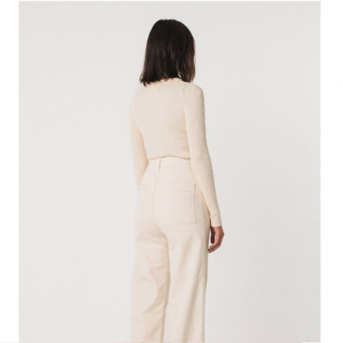 TSHIRT MANCHES LONGUES COTELE COTON BIO ARIZA ECRU - SKFK - LE MOUTON A 3 PATTES - 2