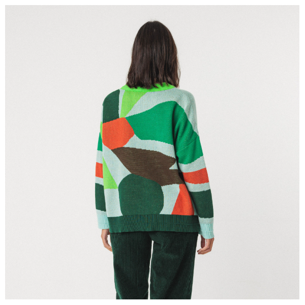 PULL AMPLE TRICOT JACQUARD COTON BIO LEXA MULTICOLOR - SKFK - LE MOUTON A 3 PATTES - 2