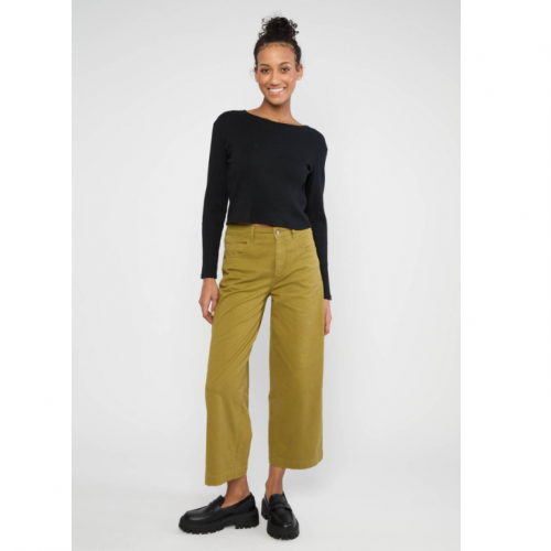 PANTALON JUPE CULOTTE VERT KAKI - BLUTSGESCHWISTER - LE MOUTON A 3 PATTES - 1