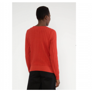 CARDIGAN COL ROND ORANGE COTON BIO - BLUTSGESCHWISTER - LE MOUTON A 3 PATTES - 1 2