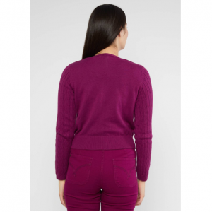 CARDIGAN COL V VIOLET COTON BIO - BLUTSGESCHWISTER - LE MOUTON A 3 PATTES - 1 2