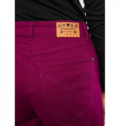PANTALON COUPE DROITE VIOLET COTON BIO - BLUTSGESCHWISTER - LE MOUTON A 3 PATTES - 3