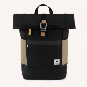 SAC A DOS CYCLING NOIR POLYESTER RECYCLE - FAGUO - LE MOUTON A 3 PATTES - 1 2