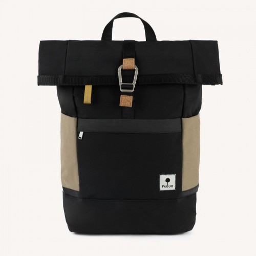 SAC A DOS CYCLING NOIR POLYESTER RECYCLE - FAGUO - LE MOUTON A 3 PATTES - 2