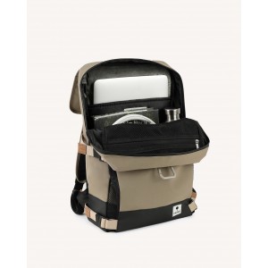 SAC A DOS BEIGE COMMUTER NYLON RECYCLE - FAGUO - LE MOUTON A 3 PATTES - 1 2