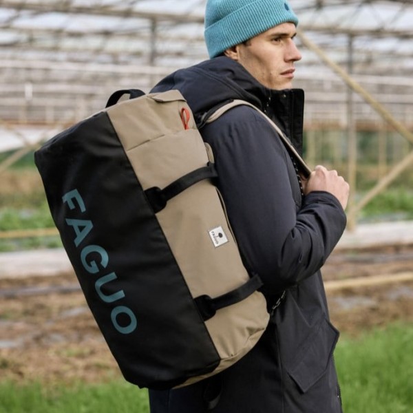 SAC DE VOYAGE BEIGE NYLON RECYCLE - FAGUO - LE MOUTON A 3 PATTES - 2