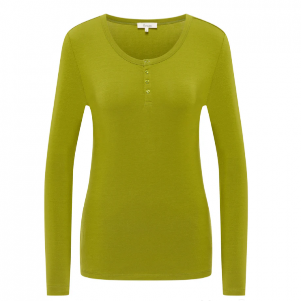 HAUT COL ROND BOUTONS BASIC TENCEL VERT - TRANQUILLO - LE MOUTON A 3 PATTES - 4