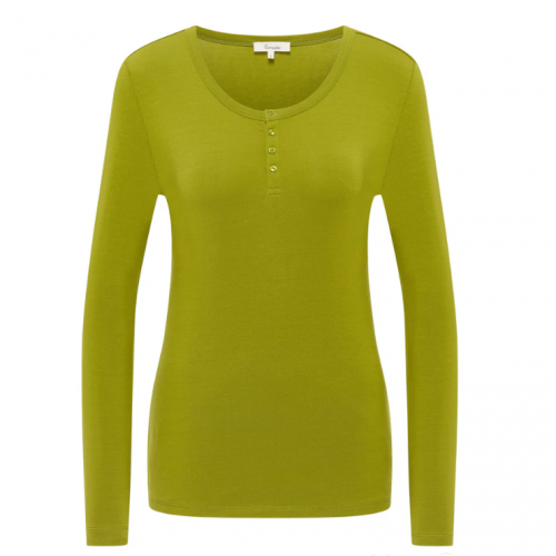 HAUT COL ROND BOUTONS BASIC TENCEL VERT - TRANQUILLO - LE MOUTON A 3 PATTES - 4