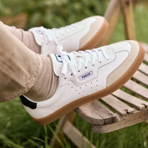 CHAUSSURES LUMBO BLANC BLEU - FAGUO - LE MOUTON A 3 PATTES - 1