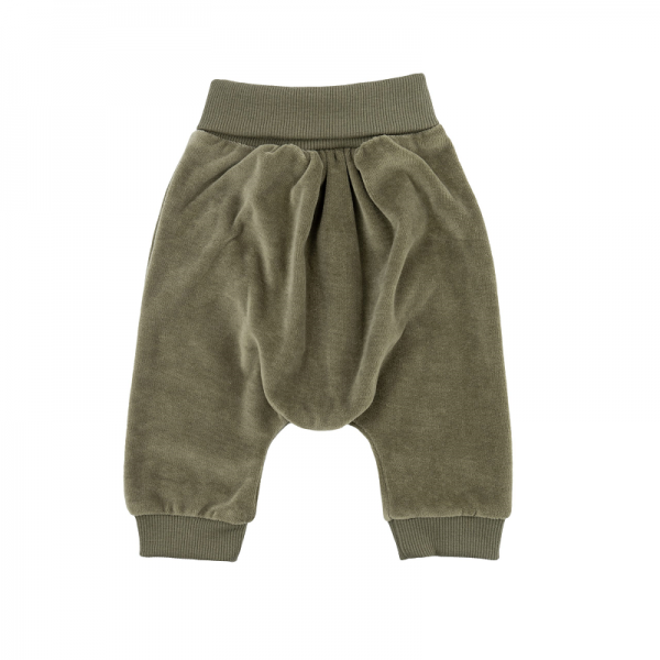 PANTALON VELOURS VERT BEBE - WOOLY...
