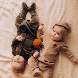 VESTE VELOURS BEBE BEIGE -... 2